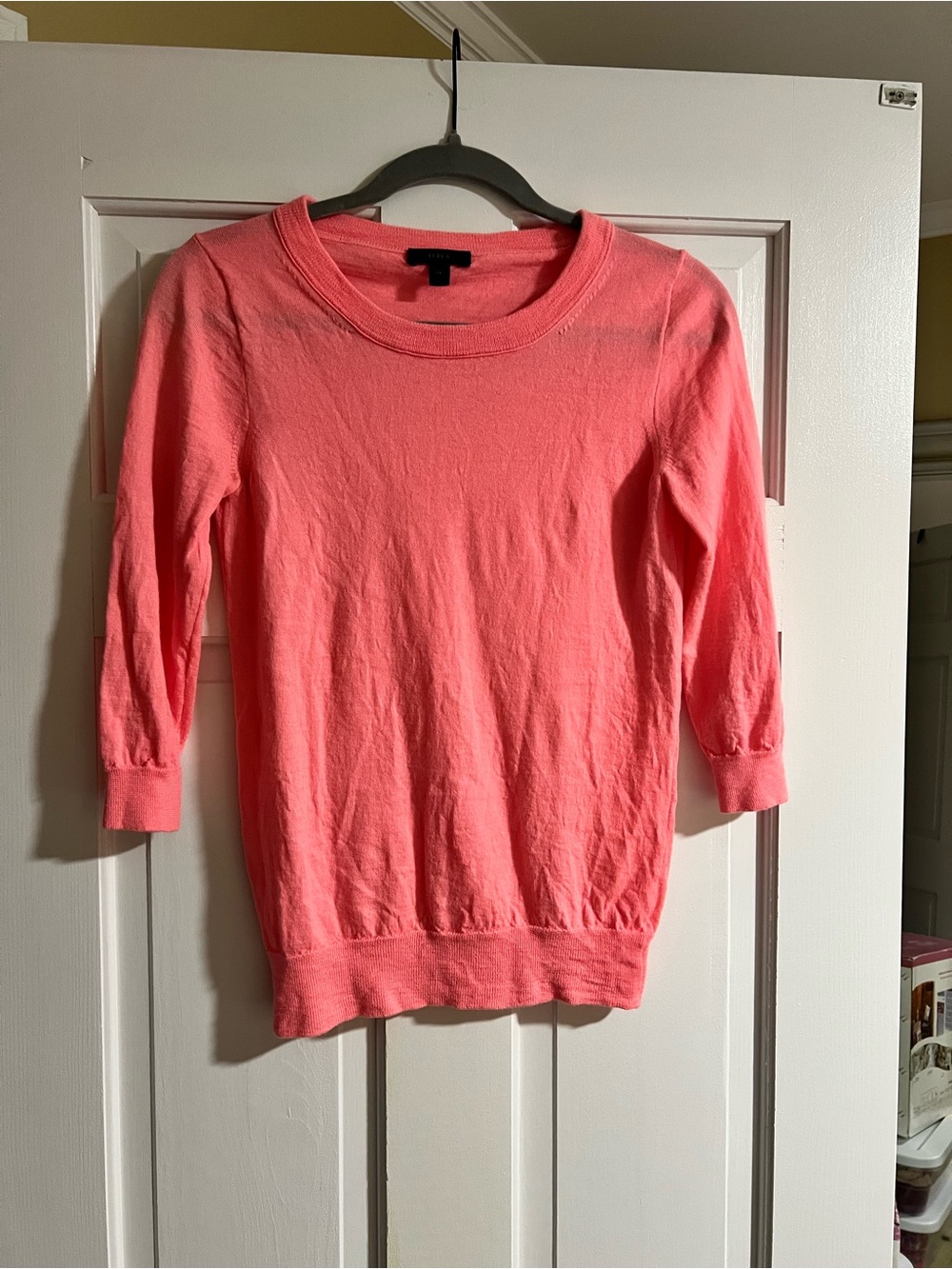 J. Crew Coral Crewneck Sweater